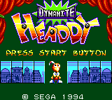 Dynamite Headdy (Japan) Title Screen